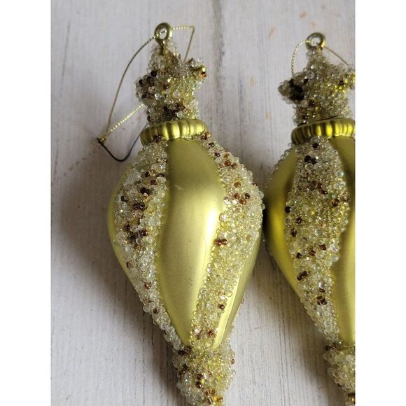 Unique green pointed star set ornament Xmas decor - Picture 3 of 12